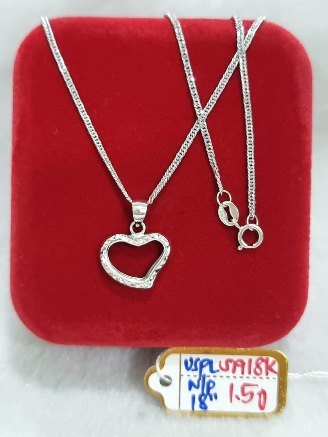 WHITE GOLD NECKLACE 18K JAPAN GOLD PAWNABLE Lazada PH