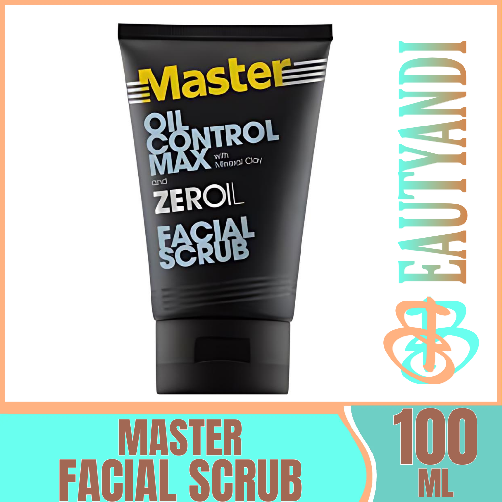 MASTER Brightening Plus w/Glutathione Complex & Zero Oil Facial Scrub 100ml Oil Control | Men