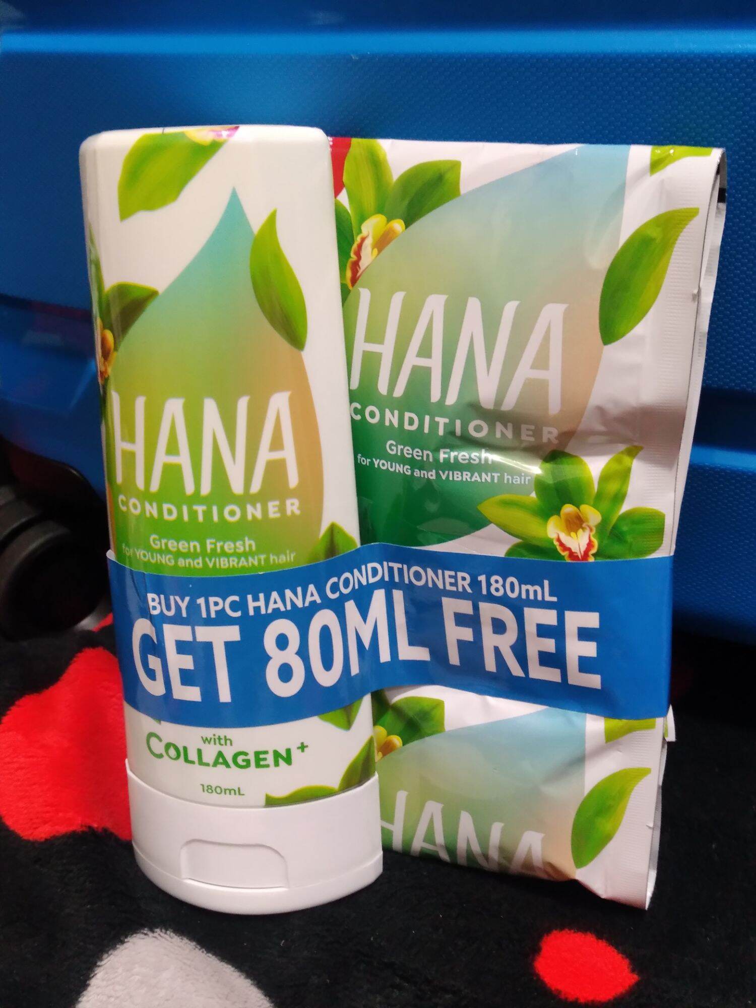 ️ NEW HANA CONDITIONER WITH COLLAGEN 180ml+ 6 FREE Sachet Lazada PH