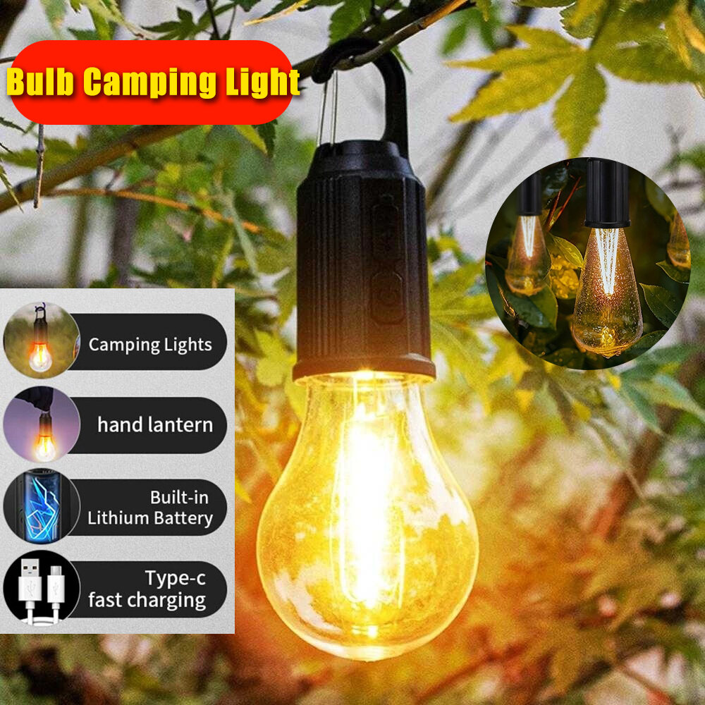 Retro LED Camping Light - Waterproof USB Rechargeable Atmosphere Light