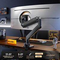 Brateck | Heavy-Duty Computer Monitor Arm Bracket for Large Screen Secondary Display