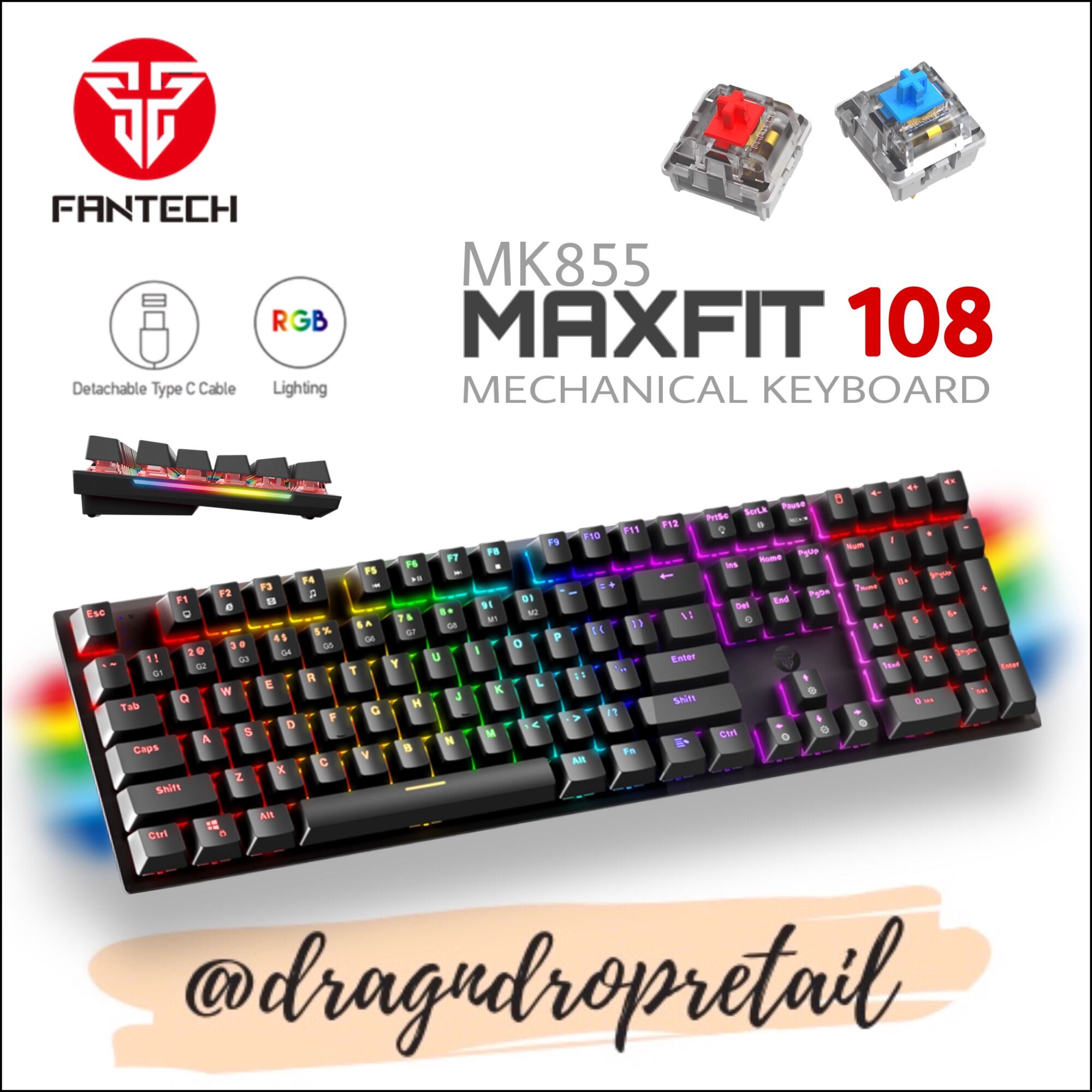 fantech mk855 maxfit 108