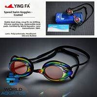 YingFa | Professional Anti-Fog Swim Goggles with Anti-Reflective Coating for Adults Kids Swimming Goggles with Orange Lens and Pink Strap for Water Sports