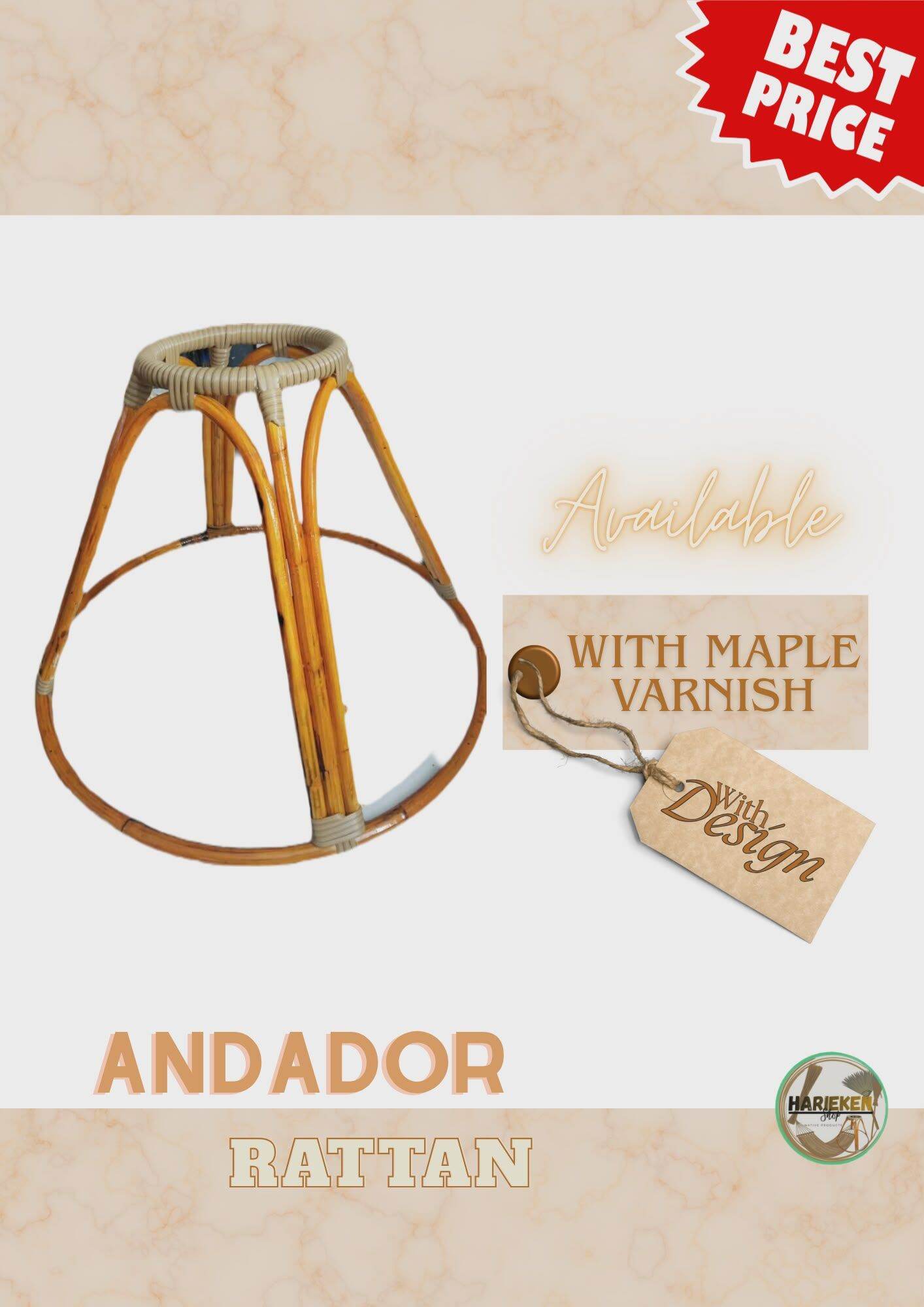 Andador Rattan - wooden baby walker