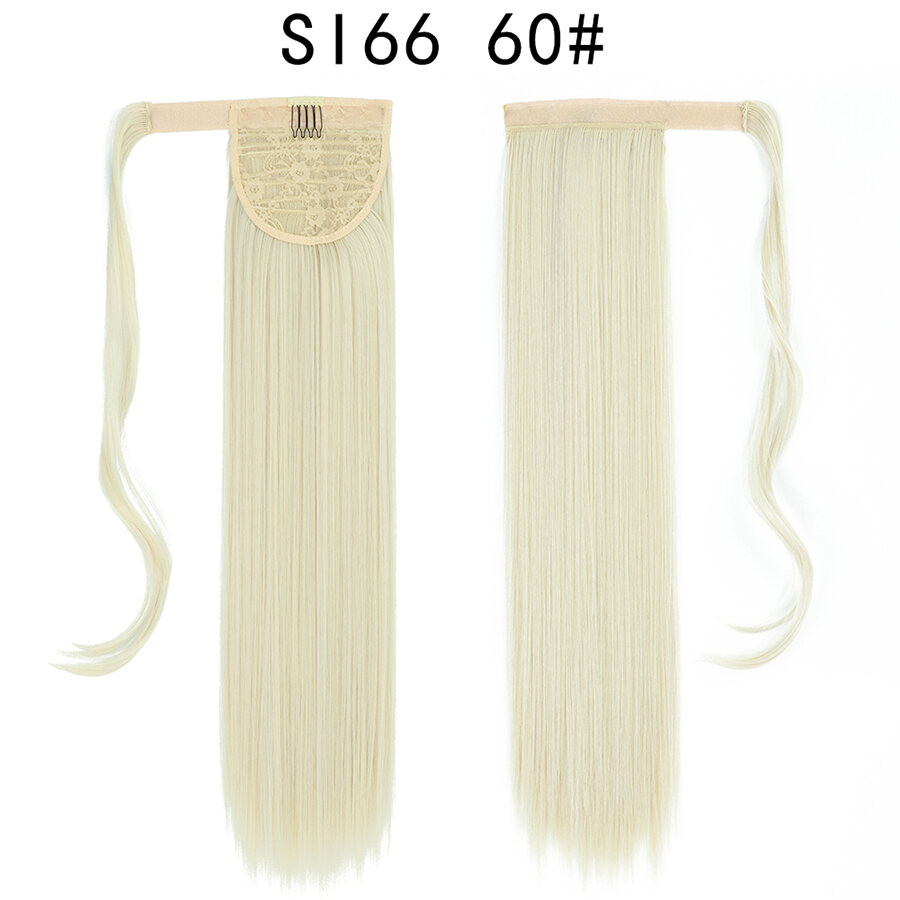 Synthetic Long Straight Wrap Around Clip In Ponytail Hair Extension For ...