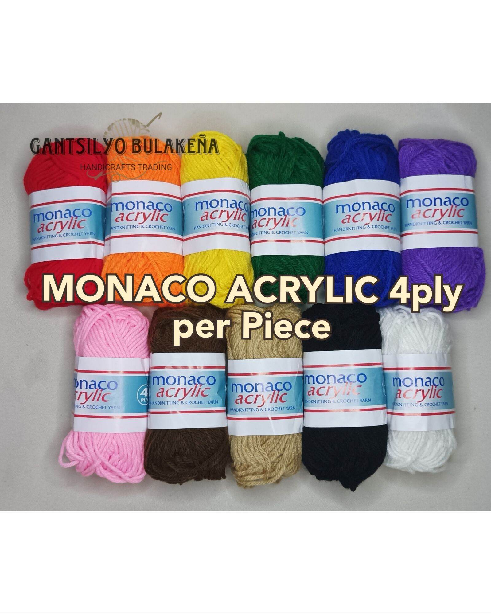 Monaco Acrylic Yarn 4ply 18g Per Piece