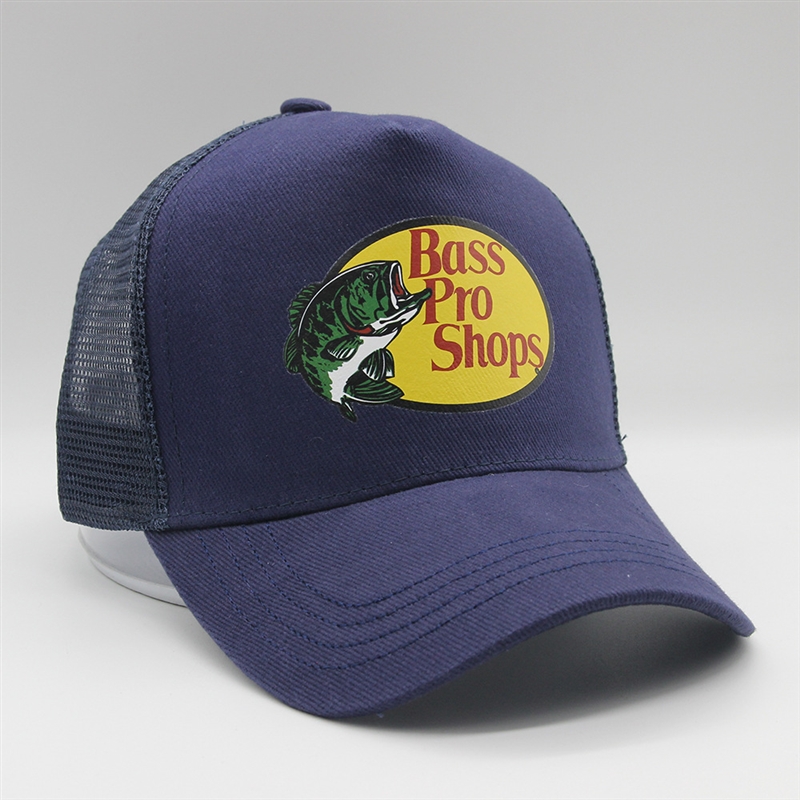 Bass Pro Shops Cap Print Labeling Baseball Cap Outdoor Fishing Sun-Proof Hat  Couple Sun Hat