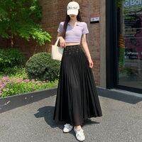 La Chapelle | Sequins Pleated Lightweight A-Line Maxi Skirt