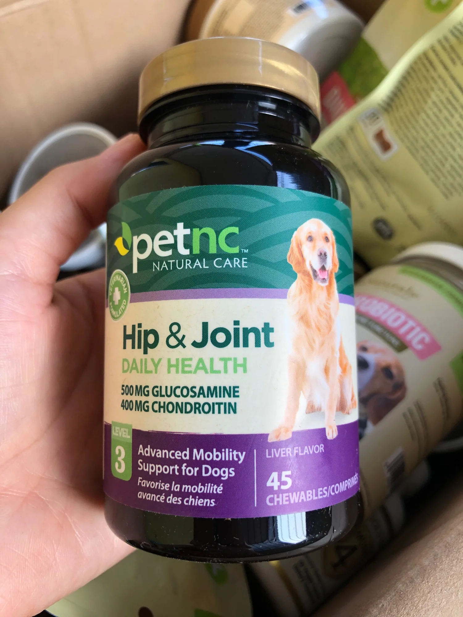 ONHAND Petnc Hip and Joint for dogs (LEVEL 3) Liver Flavor 45 Chewable tablets