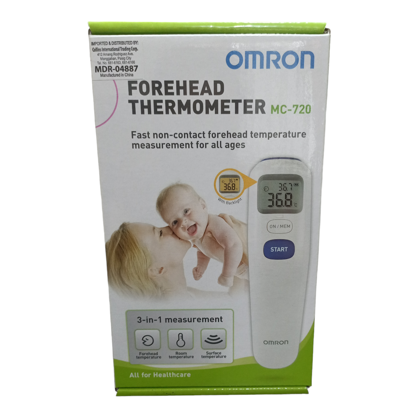 Non Contact Omron Forehead Thermometer MC-720