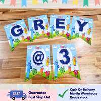 Partify NUMBERBLOCKS Theme personalize happy birthday party needs letter name banner with free string party decoration