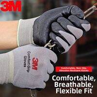 3M | Comfortable Slip Resistant Nitrile Palm Coated Industrial Work Gloves