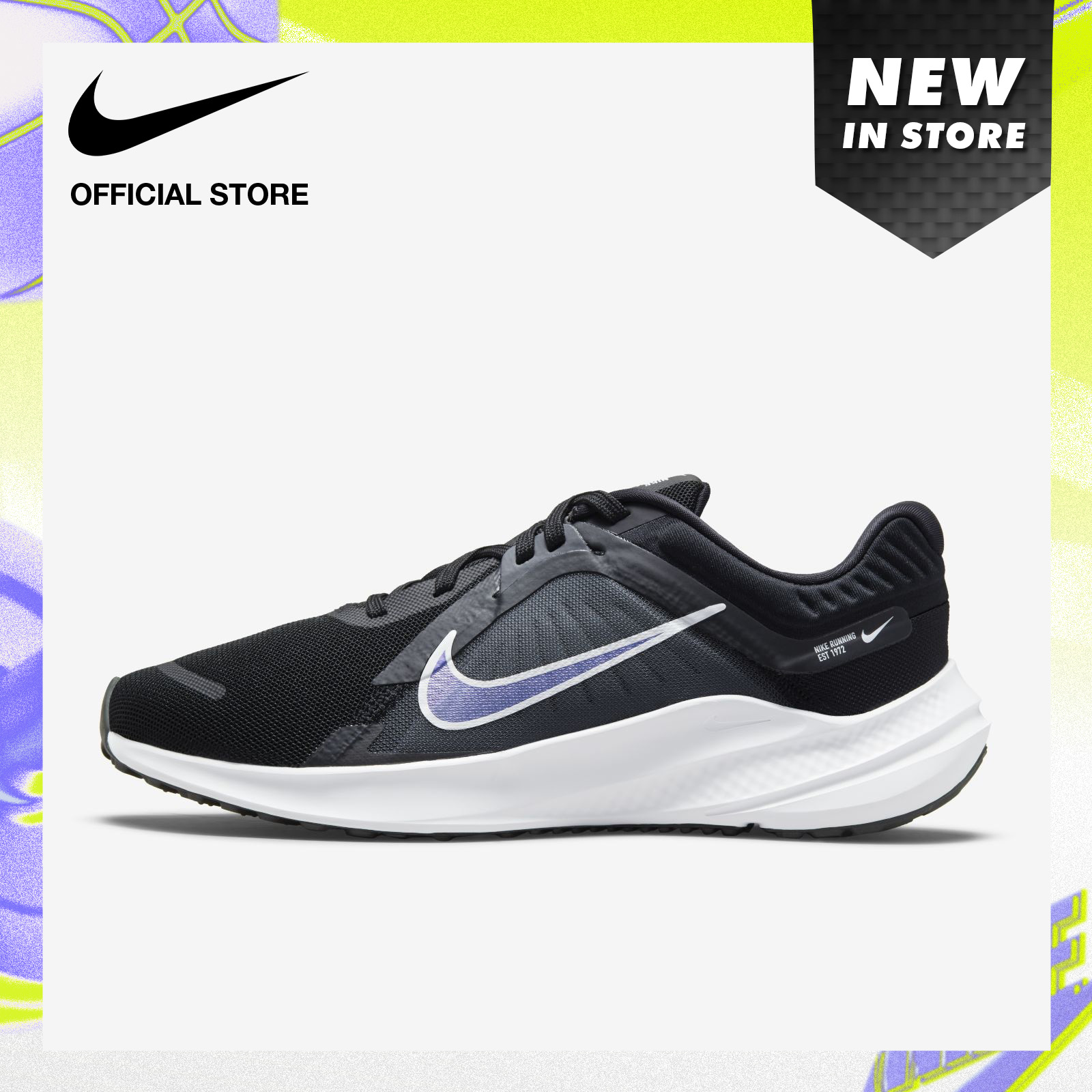 slecht Deuk motto Nike Women's Quest Running Shoes - Black | Lazada PH