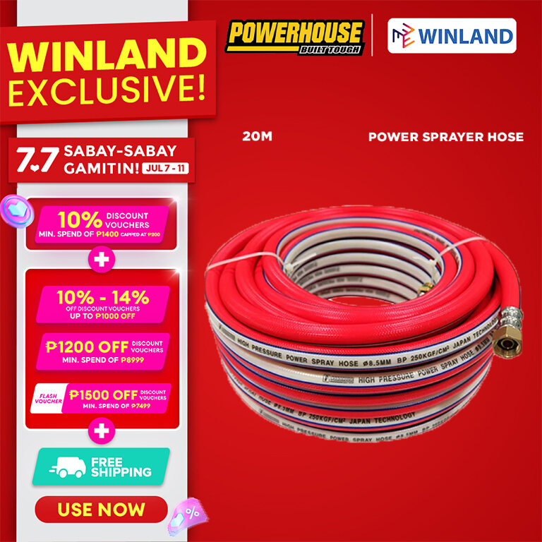 Winland Powerhouse 3-Ply Pressure Washer Hose, Heavy Duty