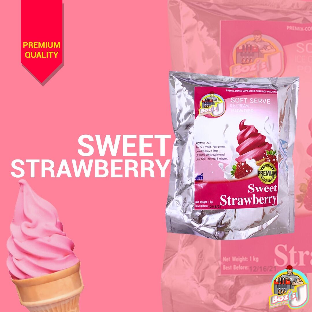 Stawberry Premium Quality premix softserve ice cream Powder Lazada PH