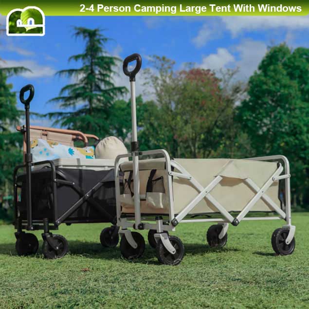 Collapsible Utility Wagon - Portable Camping Cart (Brand: N/A)