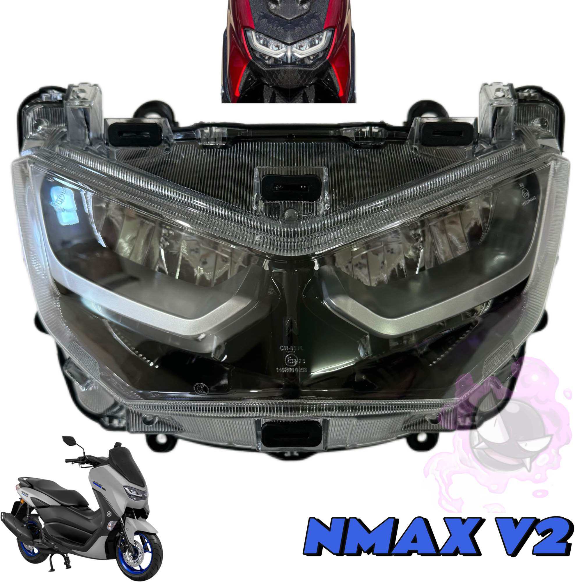 YAMAHA NMAX V2 / NMAX V2.1 HEADLIGHT ASSEMBLY OEM Replacement Plug and ...