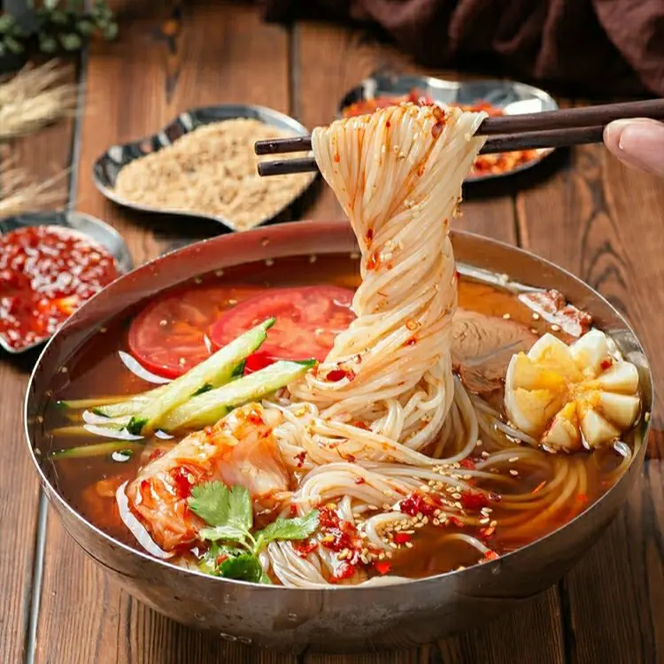 Instant Korean Ramyun Wheat Cold Noodles 230g Free Sweet & Spicy Seasoning Sauce 120g
