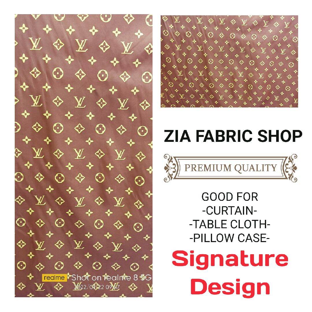 GEENA PRINTED • LV DESIGN • 60 WIDTH • SILK • PONGEE • SOLD PER YARD • TELA  NA PANG KURTINA