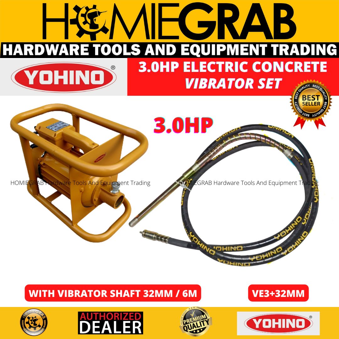 YOHINO 3.0HP ELECTRIC CONCRETE VIBRATOR SET‼️VE3+32MM‼️ Lazada PH
