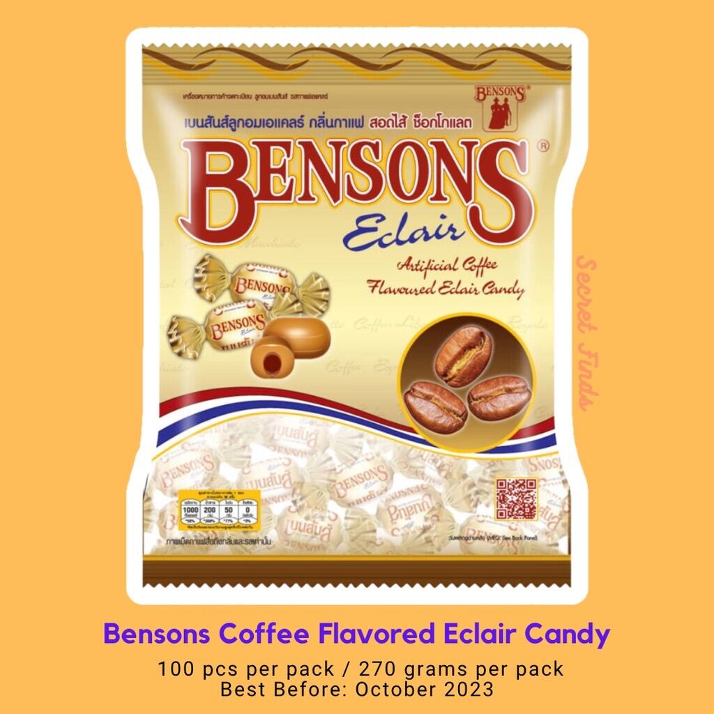 Bensons Coffee Flavored Eclair Candy (100 pcs per pack / 270 grams per