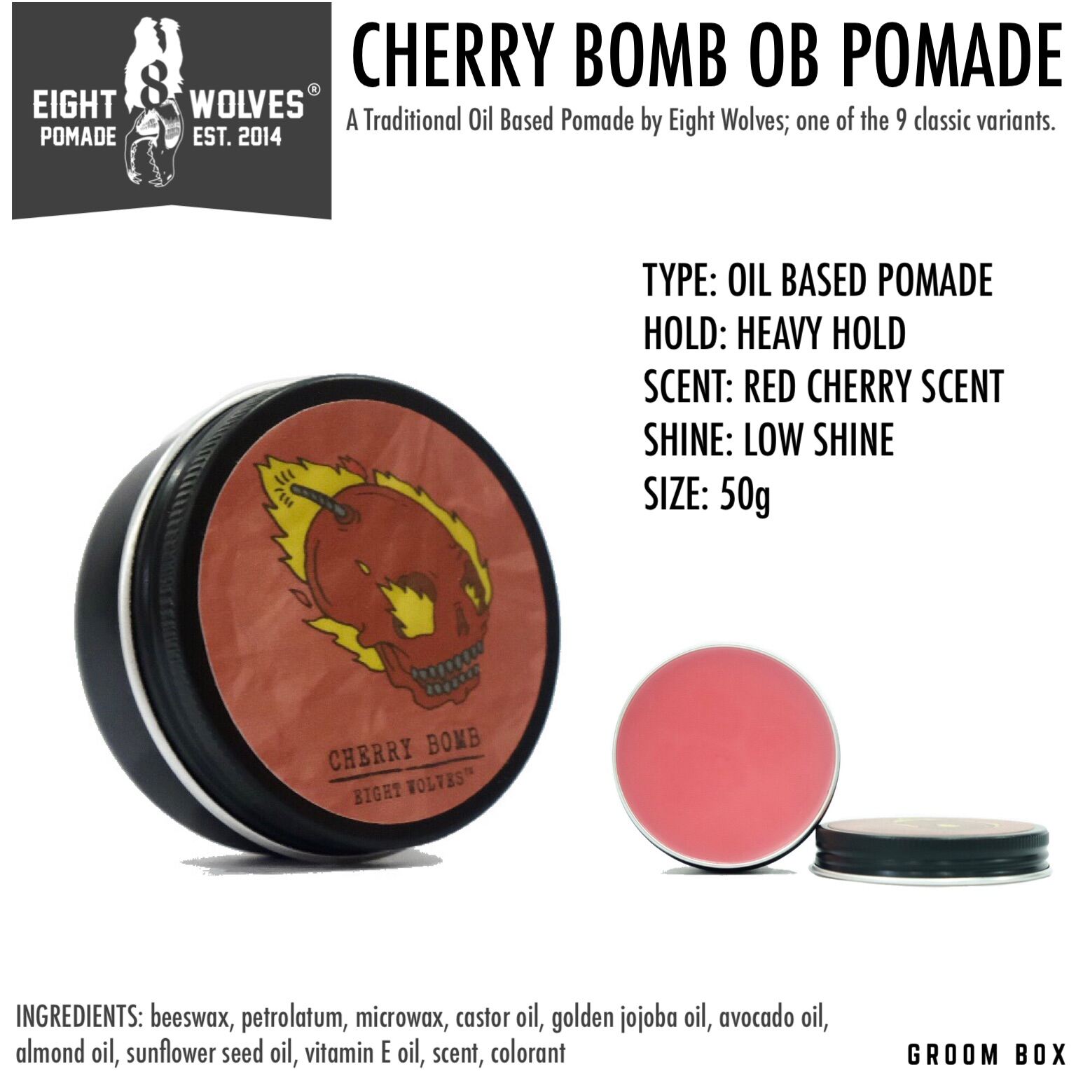 Eight Wolves Cherry Bomb Oil Based Pomade