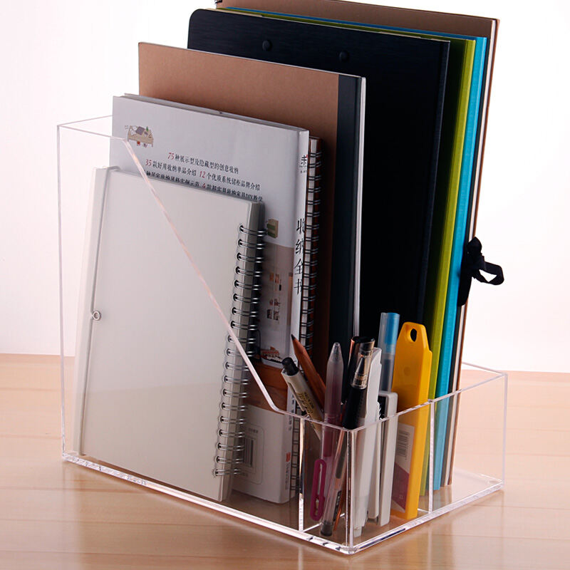 Desktop File Storage Rack Storage Box Transparent Acrylic A4 Vertical