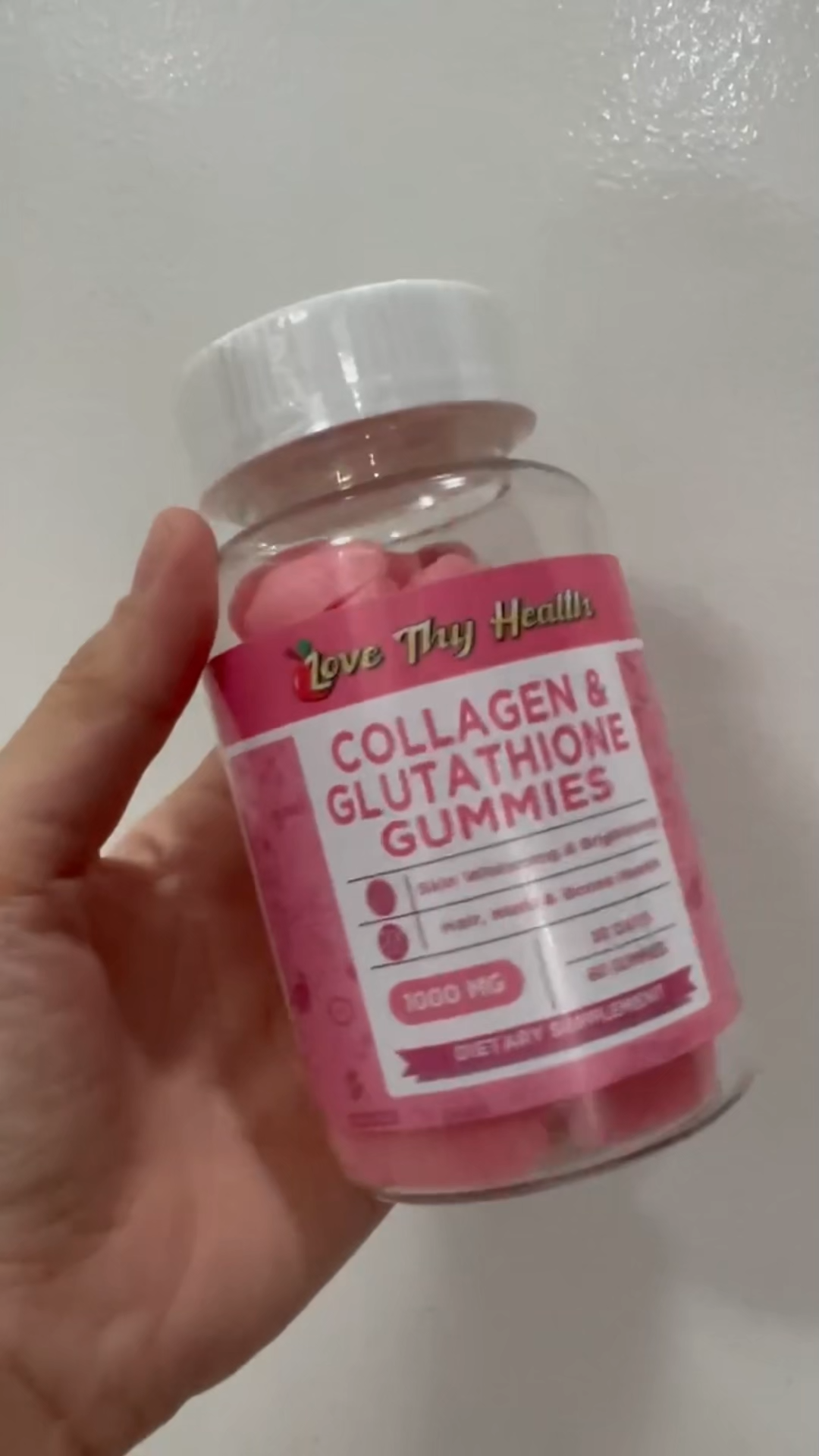 Love Thy Health Collagen & Glutathione Gummies 1000MG 60 Gummies Skin Beauty & Wellness Supplement