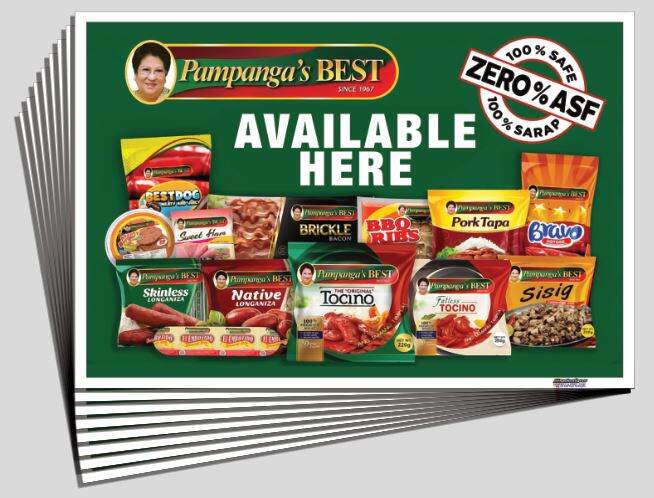 TARPAULIN PRINT FROZEN GOODS GREEN SAME LAYOUT. 