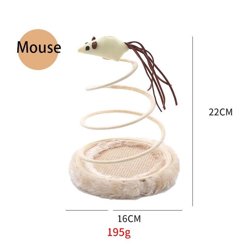 Cat Spring Toy Scratch for Indoor Training Play Random Color. 