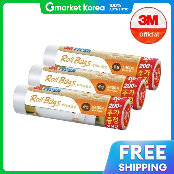 3M | 3m Fresh Roll Bags (Medium) 200+200 Sheets X 3 Packs - Brand 3M Presyo 1,940 Piso*Libreng Shipping