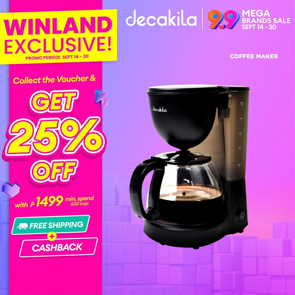 DECAKILA by Winland 10 cups Drip Coffee Maker Coffee Machine 1.25L