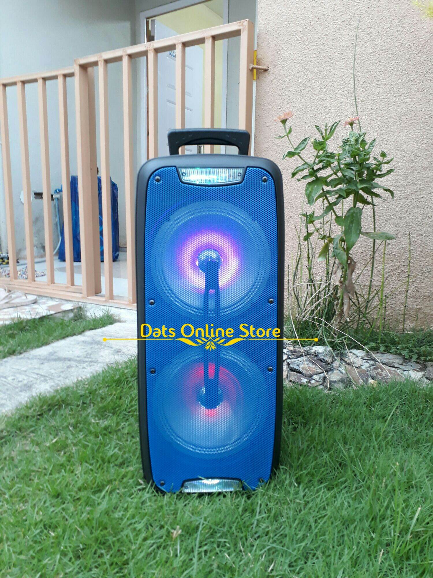 Rechargeable Bluetooth Big Dual Size 8x2 Portable Karaoke Speaker with