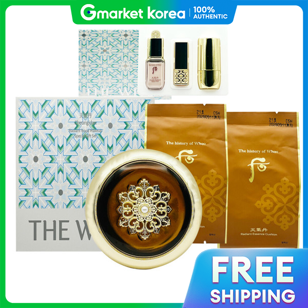 THE WHOO | The History of Whoo Cheongidan Hwahyun Essence Cushion No. 21 Special Set (Main Product + 2 Refills Presyo 2,093 Piso*Libreng Shipping