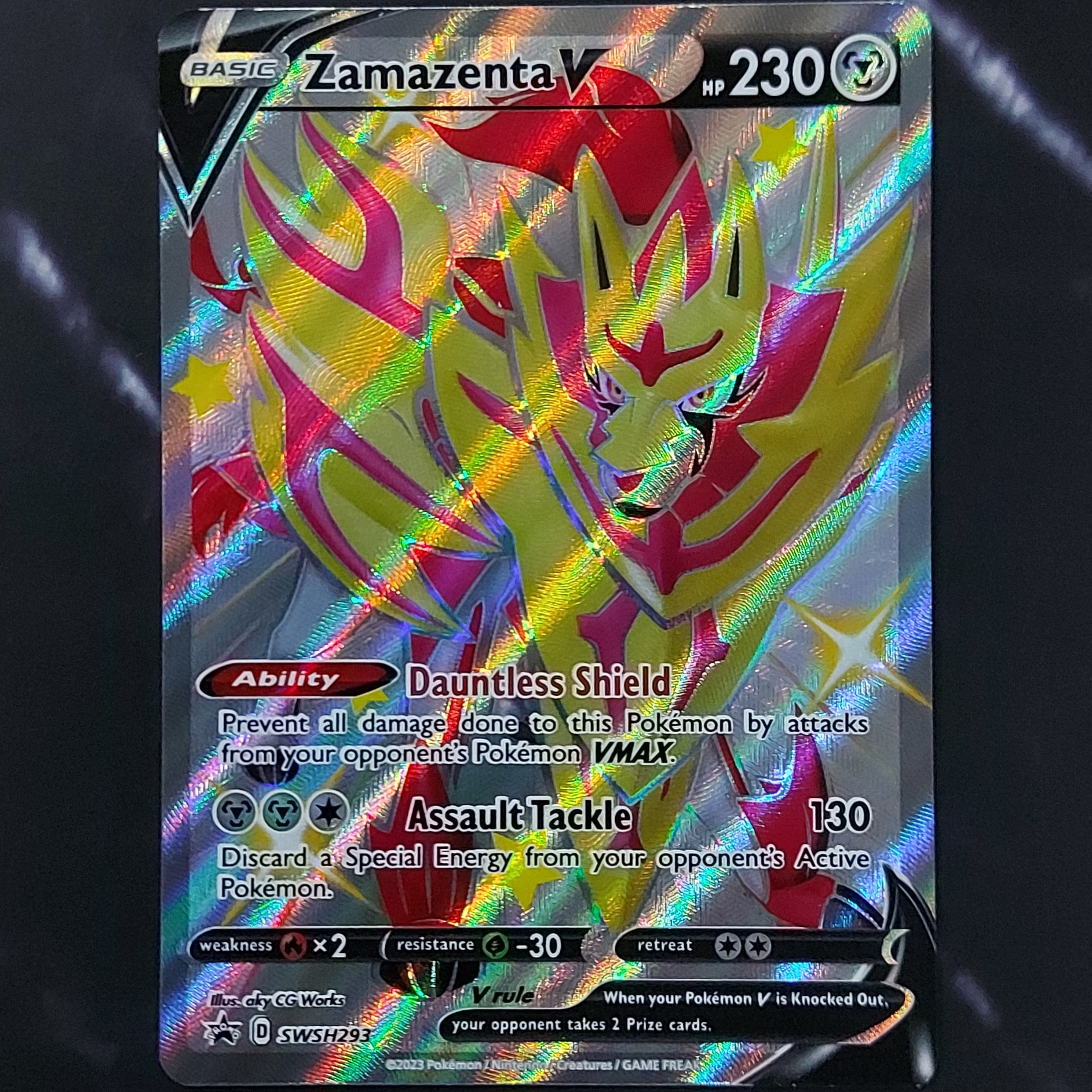 Zamazenta V - SWSH293 Shiny Full Art Ultra Rare Promo - Crown