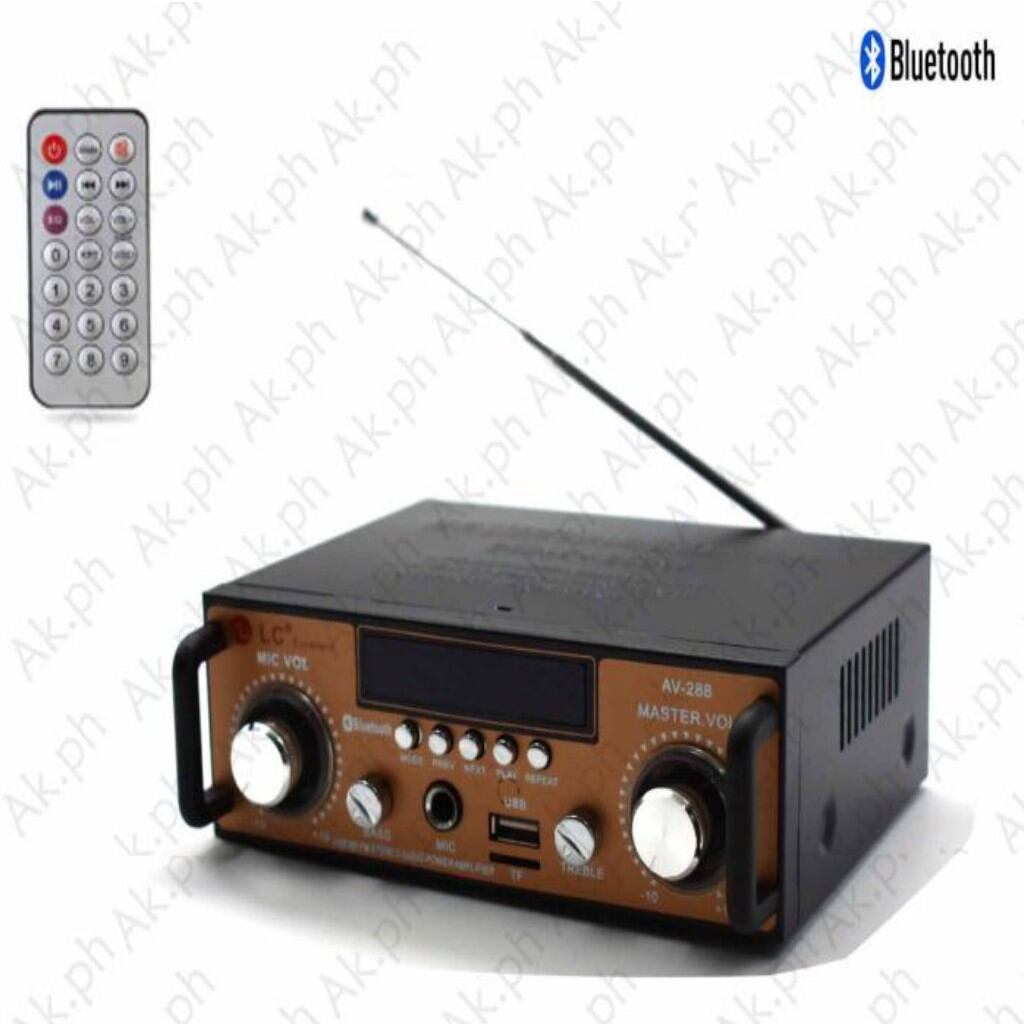 Av-288 Hi Fi Stereo Audio Amplifier Power 220V Dc12V 250W Bluetooth ...