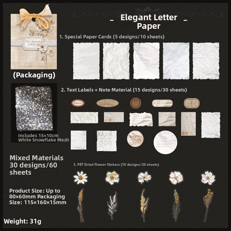 Vintage Style Versatile Scrapbooking Kit