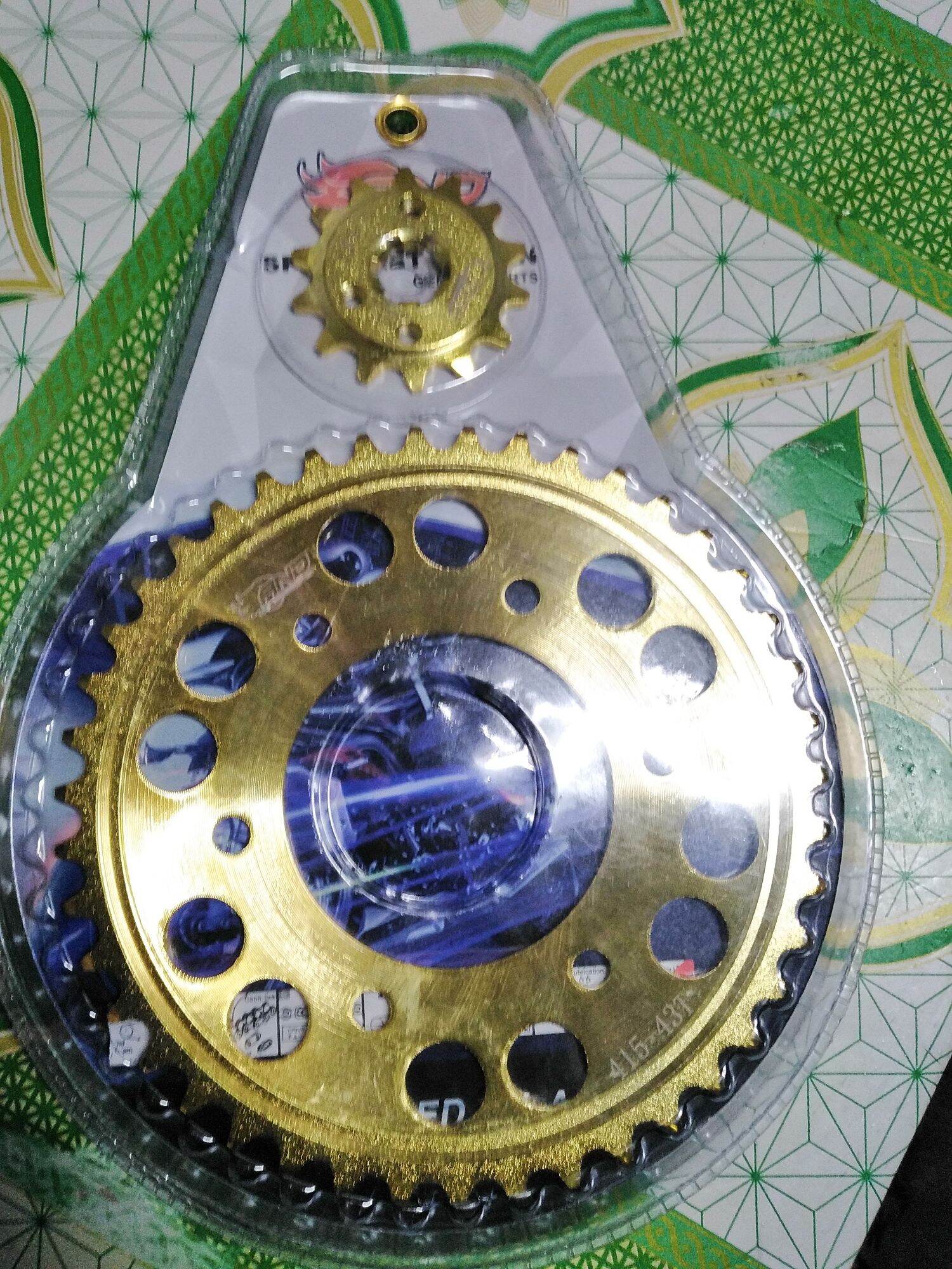 chain and sprocket set for yamaha Sniper 150 /FZ. 16 14/43t 415 Lazada PH