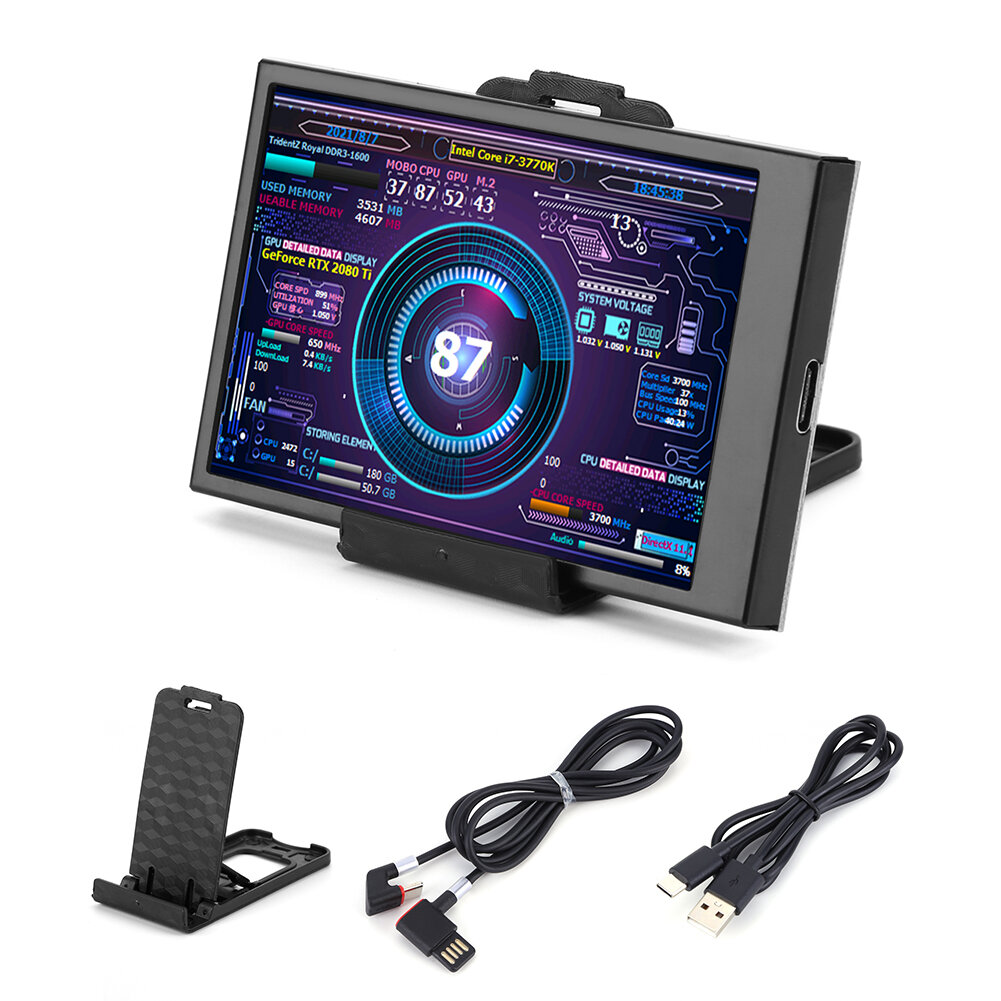AIDA64 3.5inch LCD Screen Drive Free Display Screen Monitor Dual Type-C ...