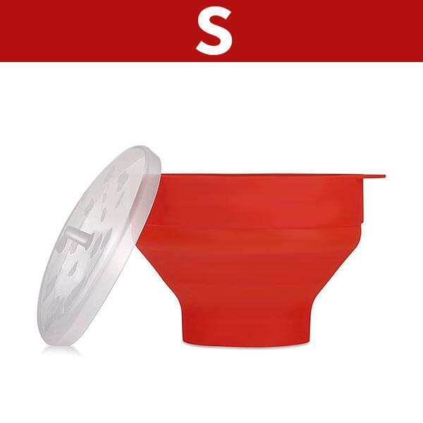 Silicone Microwave Popcorn Popper BPA Collapsible Popcorn Bowl Microwavable Pop Corn Maker with Lid Dishwasher Safe.