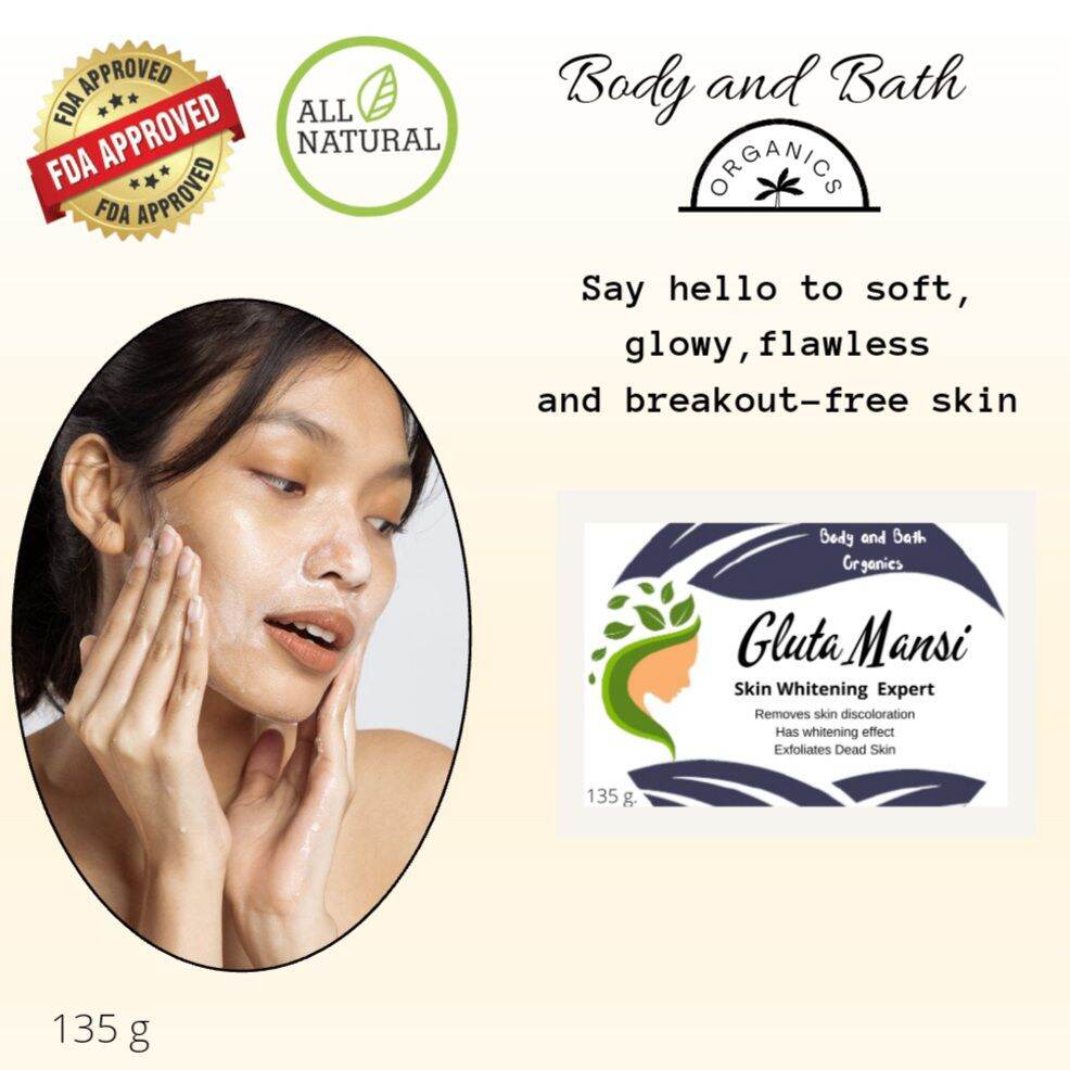 Body and Bath Organics All Natural GLUTAMANSI SOAP ( Skin Lightening