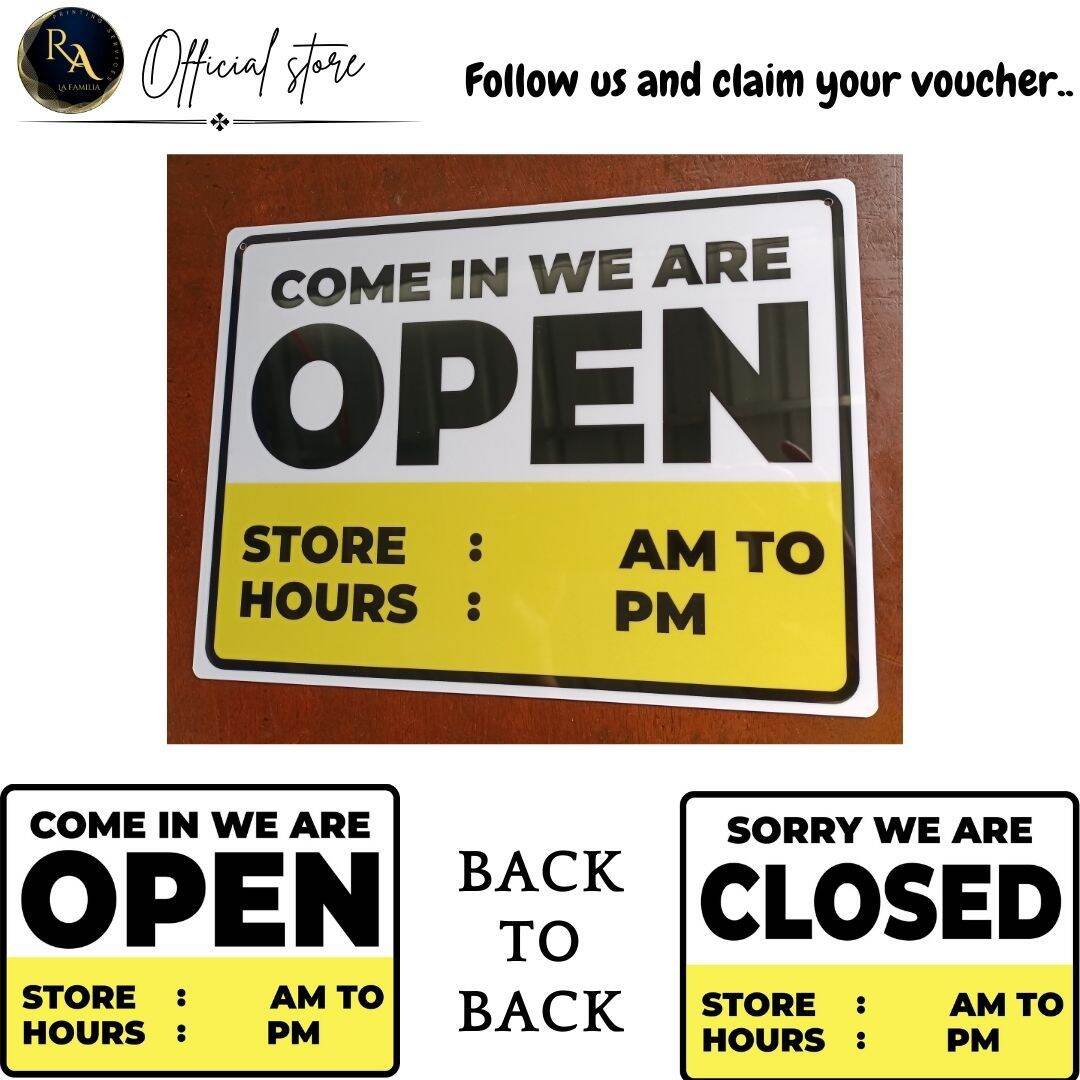 Ra Pvc Open And Closed Signage High Quality Print Back To Back Lazada Ph 0439