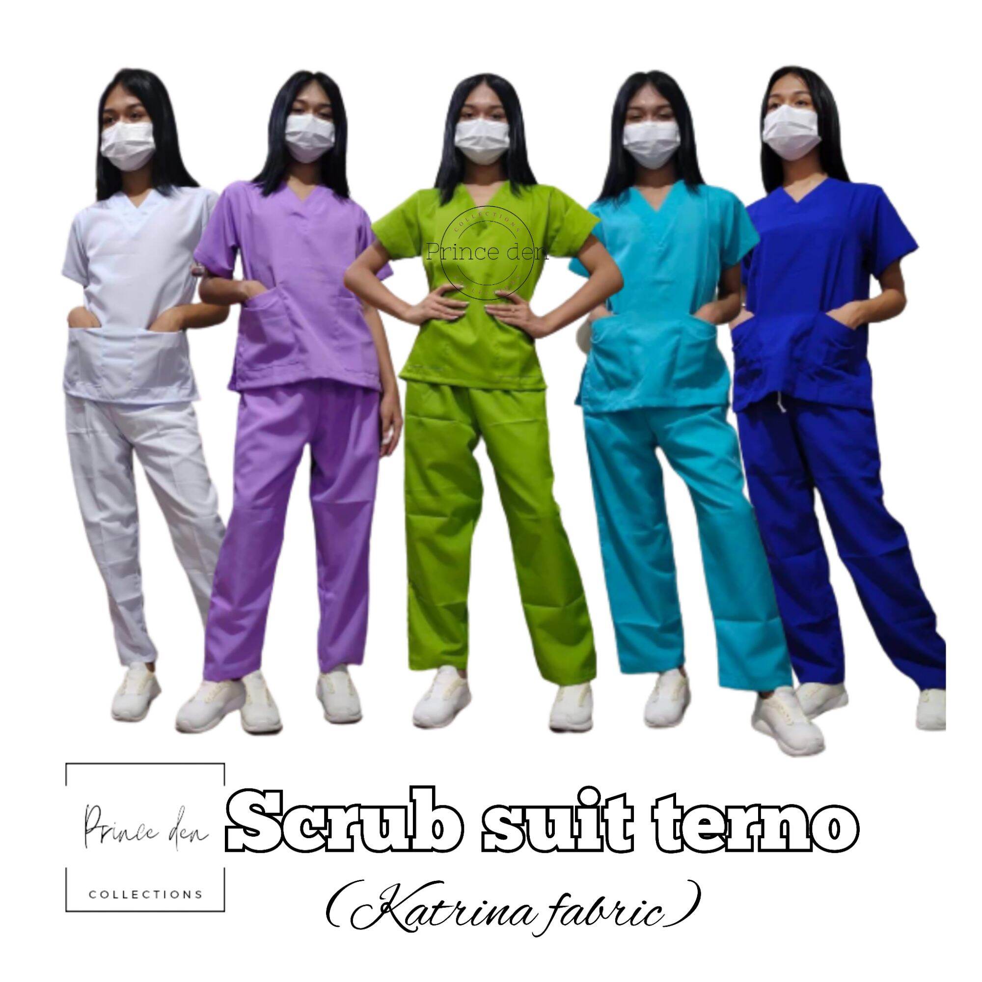 Scrub Suit Plain Terno High Quality Unisex Katrina Fabric Lazada Ph