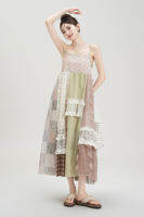 Nurture One | Dopamine Dress Summer Vintage Floral Lace Patchwork