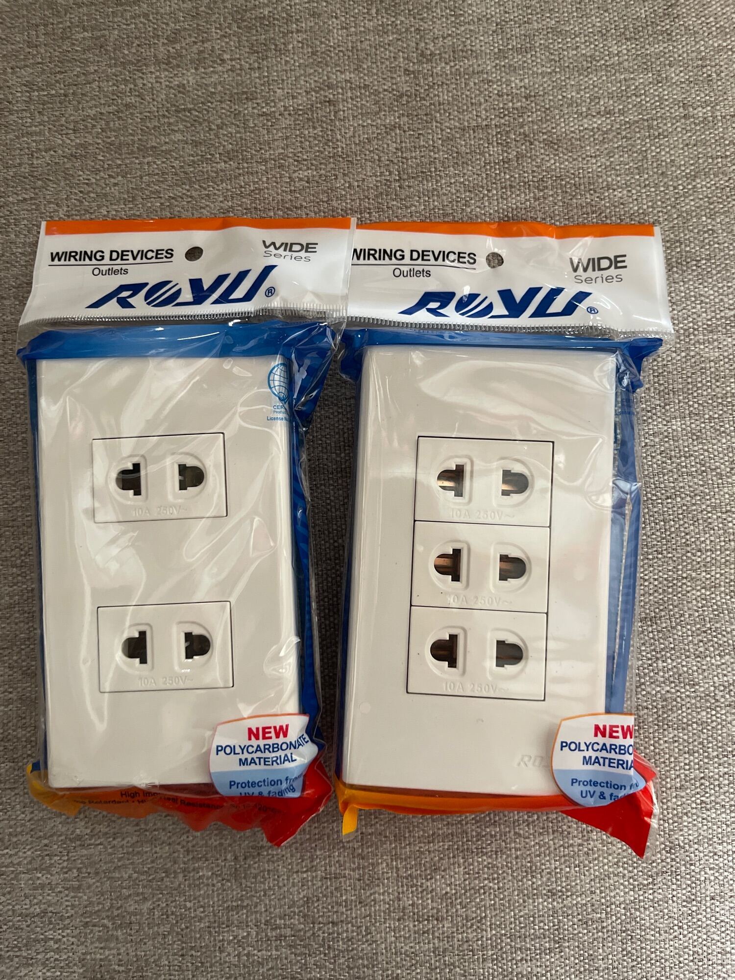 Royu wide series outlet 2 gang, 3 gang 250V10A Lazada PH