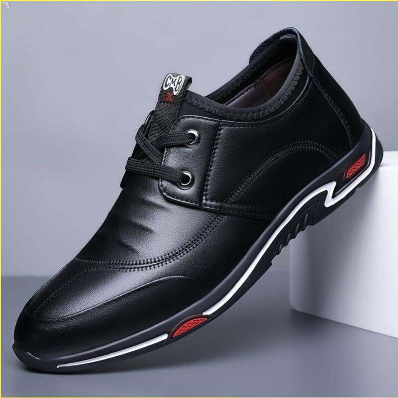 British All-Match Slip-on Leather Shoes for Men by 