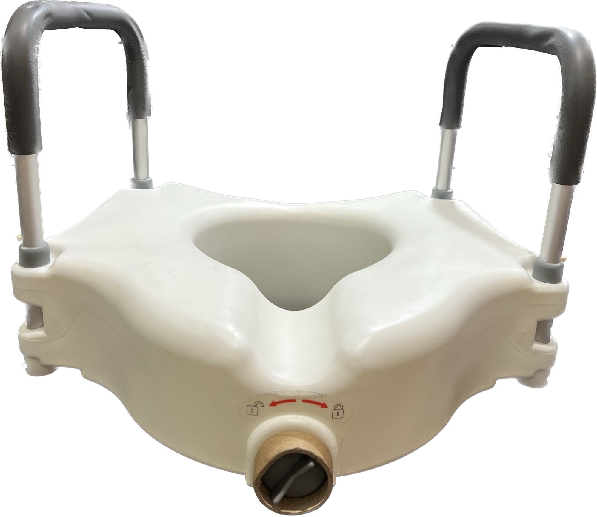 Drive Medical Raised Toilet Seat 4" Height with side Handle bars