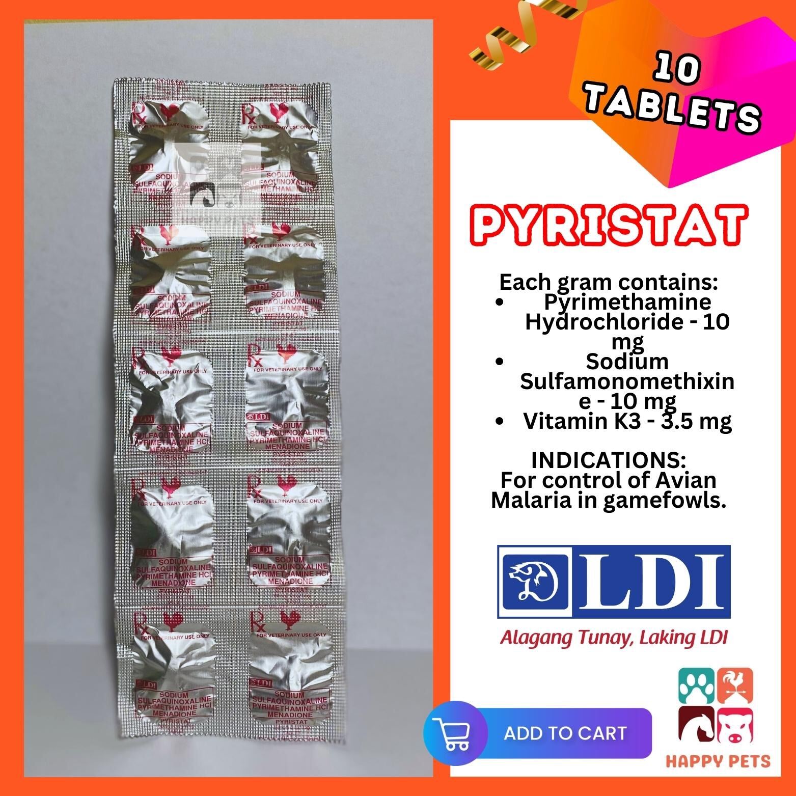 Pyristat 10 Tablets TINGI