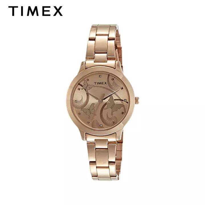 Timex Rose Gold Quartz Watch for Women - Classics