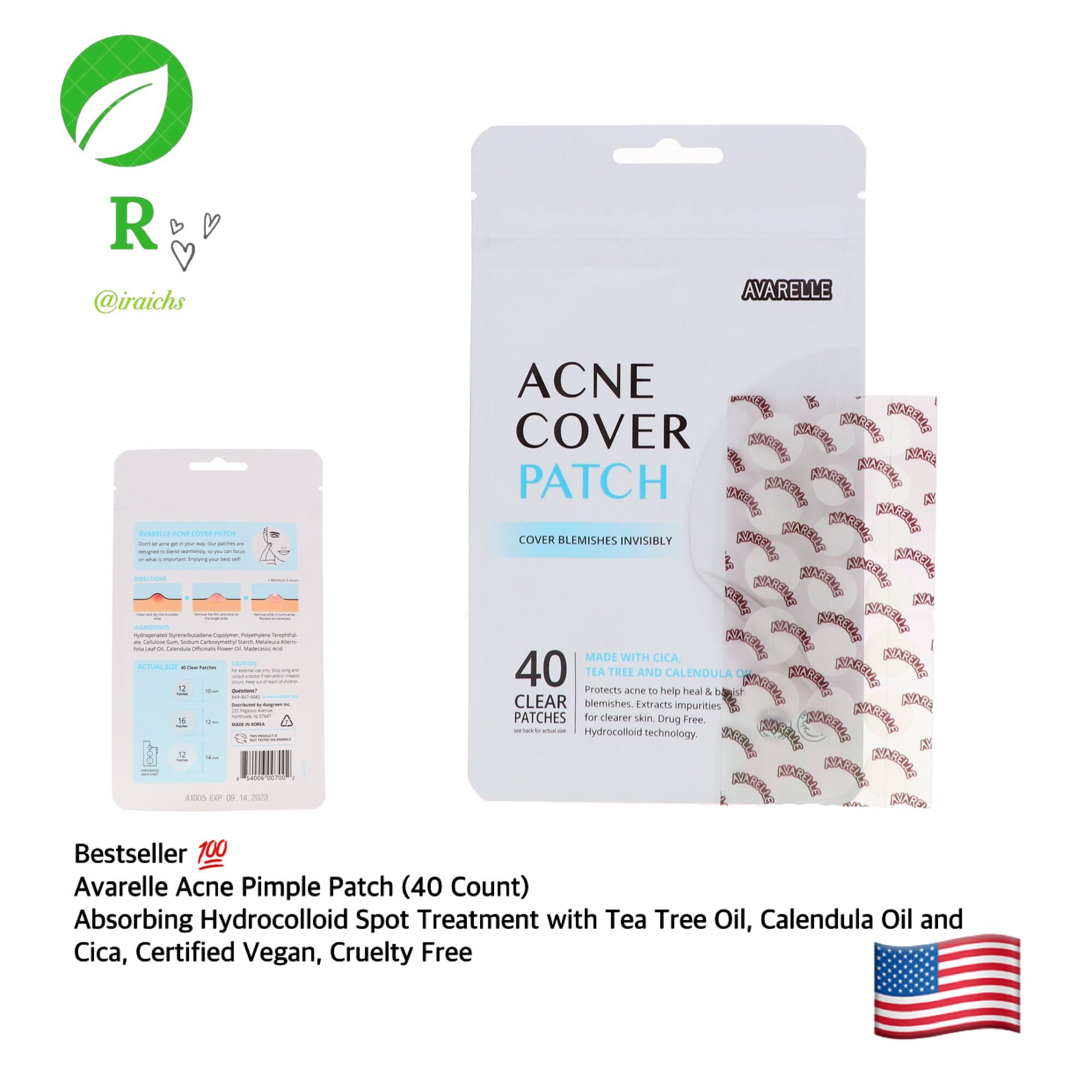 Avarelle Acne Treatment Pimple Cover Patch, 40 Count 🇺🇸 | Lazada PH